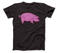 Bees Knees Tees Pig As Worn By Dave Gilmour T-Shirt Black