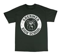 Bees Knees Tees Shermer High School T-Shirt Forest Green