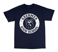 Bees Knees Tees Shermer High School T-Shirt Navy Blue