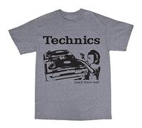 Bees Knees Tees SL-1210 DJ Decks T-Shirt Grey