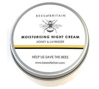 BEES of BRITAIN Honey & Lavender Rich Night Cream - pH 5.5 Skin-Neutral Barrier Repair - 99% Natural Origin - with Rosehip & Pomegranate - Intensive Overnight Moisturiser - UK Made - 100ml
