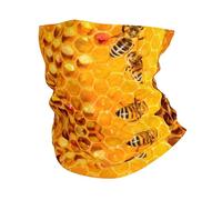 Bees On Hive Beehive Neck Warmer 26X30Cm Durable Hair Band Stylish Face Cover For Sports Outdoor Workout