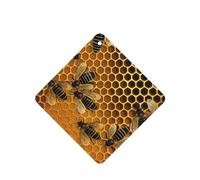 Bees on hive Car Air Fresheners Cards Set of 4 Pieces, Long-Lasting Auto Aromatherapy Tablets Gifts Car Rearview Mirror Pendant Hanging Scented Cards for Wardrobe Bathroom