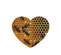 Bees on hive Car Air Fresheners Cards Set of 4 Pieces, Long-Lasting Auto Aromatherapy Tablets Gifts Car Rearview Mirror Pendant Hanging Scented Cards for Wardrobe Bathroom
