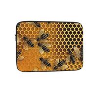 Bees On Hive Laptop Sleeve Bag 13 Inch Waterproof Shockproof Laptop Case Bag Lightweight Tablet Travel Cover Computer Skin Bag Tablet Carrying Case
