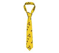 Bees On Honeycomb Mens Novelty Neckties Casual Funny Tie for Party Weddings Gift Ideas
