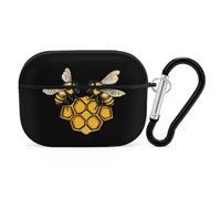 Bees on Top of Honeycombs Hard Shell Case Skin Accessories Cover with Hanging Loop Compatible with AirPods Pro 2