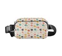 Bees on Yellow Women Men Teenagers Trendy Waist Pack Crossbody Bag for Shopping Sports Work, Art Illustration Cats, One Size