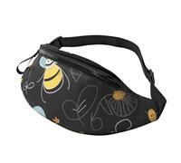 Bees Printed Personalized Waist Bag, Lightweight and Versatile Crossbody Bag for Everyday and Outdoor Adventures