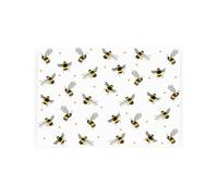 Bees Small Glass Worktop Saver - Painted Flying Bees by Rhiannon Chauncey - Textured Kitchen Chopping/Cutting Board Worktop Protector with Non-Slip Feet 28.5cm x 20cm (11" x 8")