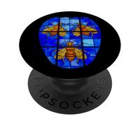 Bees Stained Glass Window Santa Maria in Aracoeli Bee Lover PopSockets Adhesive PopGrip
