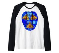 Bees Stained Glass Window Santa Maria in Aracoeli Bee Lover Raglan Baseball Tee