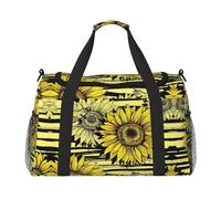 Bees Sunflowe Travel Duffel Bag Large Foldable Waterproof Overnight Bag Beach Swim Bags Pool Sports Gym