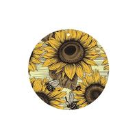 Bees Sunflower Car Air Fresheners 6 Pcs, Funny Hanging Car Air Fresheners Cute Long Lasting Scented Mirror Hanging Decoration Ornaments Gift Interior Decor Accessories For Men Women