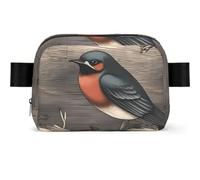 Bees Sunflower Fanny Pack Crossbody Waist Bag Pack Waterproof Mini Belt Bag Bum Hip Bag for Men Women, Barn Swallow In Graphite, One Size