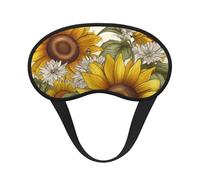 Bees Sunflowers Daisy Rose Flowers Sleep Mask for Side Sleeper, Blackout Eye Mask for Women Men, Zero Pressure Sleeping Masks Soft Breathable Eye Cover Comfortable Blindfold Eyeshade for Night Sleep