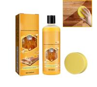 Bees-Wax Polish with Sponge for Wood&Furniture, 100ml Floor Maintenance Wax, Fast & Effective, Long-Lasting Waterproot,Easy-Use Wax Polish for Various Wood Surfaces (1)