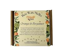 Bees wax Strong Scented Melts, Orange & Bergamot, 5 Melts per pack in a Gift Box, Fragrance melts, Natural wax