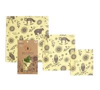 Bee's Wrap - Assorted Set of 3 - Made in the USA with Certified Organic Cotton - Plastic and Silicone Free - Reusable Eco-Friendly Beeswax Food Wrap - 3 Sizes (S, M, L)