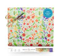 Bee's Wrap Beeswax Wraps for Food - Garden Party Cut to Size 14x52" Wax Paper Roll - Made in USA Reusable Waxed Paper & Bowl Covers - Organic & Eco-Friendly Alternative to Aluminum Foil & Plastic Wrap