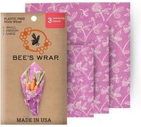 Bee's Wrap Reusable Food Wrap 3 Pack Small Medium & Large - Clover Print