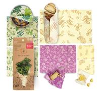 Bee's Wrap Sustainable Reusable Food Storage Variety Pack (Organic Cotton, Beeswax, X-Large for Bread)