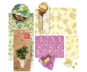 Bee's Wrap Sustainable Reusable Food Storage Variety Pack (Organic Cotton, Beeswax, X-Large for Bread)