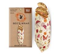 Bee's Wrap Vegan Beeswax Wraps for Food - Vegan Meadow Magic Bread Wrap - Made in USA Reusable Bread Storage Bags - Organic & Eco-Friendly Alternative to Aluminum Foil, Sourdough Bags & Plastic Wrap
