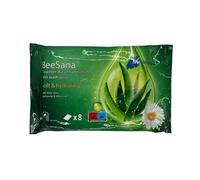 BeeSana Moist Wash Mitts - With Vitamin C, Chamomile & Aloe Vera - Pack of 8 | Gentle Cleaning & Care of Meditrade