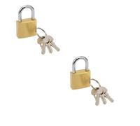 BeeSavvy 20mm Brass Padlock, Long-Lasting Performance, DIY Enthusiasts, Reliable Protection, Lightweight and Easy to Carry, Perfect for Lockers, Luggage, Toolboxes, Gates, Cabinets, (Pack of 2)