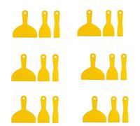 BeeSavvy 3pc Plastic Putty Kn-IFE Set, Flexible Scraper, Durable & Lightweight, Multipurpose Filling Spreader Tools, Wall Repair & Decorating Tool, Perfect for DIY, Painting, 37,75,150m (Pack of 6)