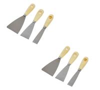 BeeSavvy 3pc Putty Kn-IFE Set, Multi-Size Scraper Set, Durable Steel Scraper, Wooden Handles, Perfect Paint Removal, Wall Repair, Plastering & Decorating, 1,2,3 inches (Pack of 2)