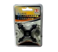 BeeSavvy 4 Way Drill Chuck Key, Multi-Size 6-13 mm, Heavy-Duty Steel, Lightweight & Portable, Compact Cross Design for Electric Drills, Drill Presses & Rotary Tools