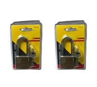 BeeSavvy 40 mm Long-Shackle Security Padlock, Ergonomic Grip, Compact, Portable Design, Corrosion-Resistant, Perfect for Doors, Lockers, Cabinets, Sheds, Toolboxes, Storage Units, (2 Pcs)