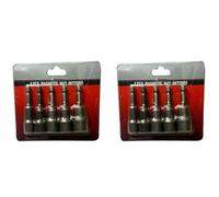 BeeSavvy 5-Piece Magnetic Nut Setter Set, Steel Construction, Hex Shank Design, Strong Magnetic Hold, Rust-Resistant, Perfect for Drill Drivers, Impact Drivers, DIY Projects, (Pack of 2)