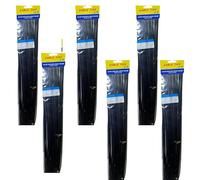 BeeSavvy 50Pcs Black Nylon Cable Ties, Strong and Secure, Weatherproof and UV-Resistant, Self-Locking, Suitable for Electrical Wiring, Cable Management, 3.6 x 380 mm (Pack of 6)
