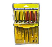 BeeSavvy 6-Piece Screwdriver Set with Storage Rack, Dual-Color Ergonomic Handles, Resistant to Rust, Lightweight Yet Sturdy Design, Space-Saving Tool Storage