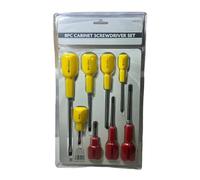 BeeSavvy 8-Piece Cabinet Screwdriver Set, Vanadium Steel Shafts, Ergonomic Comfort-Grip Handles, Magnetic Tips, Hand Tool Kit for Home, Electrical, DIY, Mechanical & Professional Use