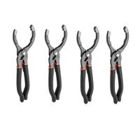 BeeSavvy Angled Oil Filter Pliers, Non-Slip Soft Grip Handle, Wide Jaw Opening, Precision Teeth for Secure Hold, Durable Steel Construction for Mechanics, Car Maintenance, 12inch (Pack of 4)