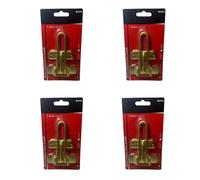 BeeSavvy Brass-Plated Door Guard, Latch for Front Doors, Enhanced Strength, Long-Lasting Protection, Weather-Resistant,Perfect for Apartment Entrances, Hotel Rooms, Guest (Pack of 4)