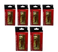 BeeSavvy Brass-Plated Security Door Chain, Safety Chain, Controlled Door Opening, Anti-Tamper Protection, Visitor Screening, Easy Installation on Most Wooden Doors, Perfect for Apartments, (6 Pcs)