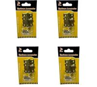 BeeSavvy Butt Hinges, Durable Construction, Smooth and Shiny, Corrosion Resistant, Suitable for DIY and Outdoor Work, Easy Installation, Ideal for Woodworking Projects & Model Making (Pack of 4)