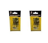 BeeSavvy Butt Hinges, Durable Construction, Smooth and Shiny, Corrosion Resistant, Suitable for DIY and Outdoor Work, Easy Installation, Ideal for Woodworking Projects & Model Making (Pack of 2)