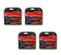 BeeSavvy Duty Staple Tool, Powered Spring Action, Easy-Load Mechanism,500 Staples Included, Perfect for Upholstery, Carpentry, Home Repairs, DIY Projects, Office Use, 6.35mm & 7.95mm, (4 Pcs)