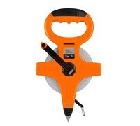 BeeSavvy Frame Measuring Long Tape, Fiberglass Construction, Double-Sided Metric Marking, Comfortable Grip, 3X Faster Rewind Handle, Handy Ring For Construction, Surveying & Industrial Use, 30m