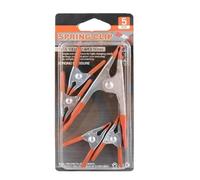 BeeSavvy Heavy-Duty Spring Clip, Strong Pressure Clamp, Soft PVC Tips, Durable Steel Construction, Anti-Slip Jaw Grip, Perfect for Crafts, DIY, Carpentry, Camping & Household Use (5PCS, 50MM+100MM)