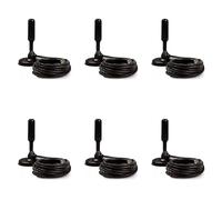 BeeSavvy Indoor Digital TV Aerial with Telescopic Antenna, Space-Saving Design, UHF & VHF TV Signal Receiver, FM Radio Support, Compact and Lightweight, (6 Pcs)