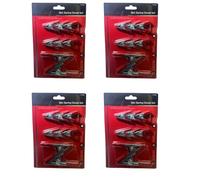 BeeSavvy Spring Clamp Set, Lightweight, Rust-Resistant, Zinc Coated Construction, Vinyl Dipped Handles and Jaws, Strong Spring Jaws, Firm Grip, Ideal Use in Home & Office (Pack of 4)