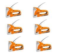 BeeSavvy Staple Gun, Corrosion-Resistant, Ergonomic Design, Versatile 5-Nail Compatibility, 3-in-1 Multi-Tasking Function, Manual Operation, Ideal for DIYers & Professionals (Pack of 6)