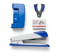 BeeSavvy Stapler Set, Smooth Ergonomic Grip, Precision Staple Remover, Hole Punch, Compact Mini Stapler, Long-Lasting Use, Perfect for Home Office, Corporate Desks, School Projects, (Pack of 4)